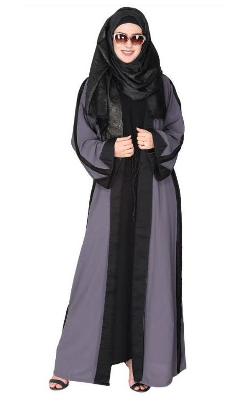 Smart Casual Shrug Style Dark Grey Abaya