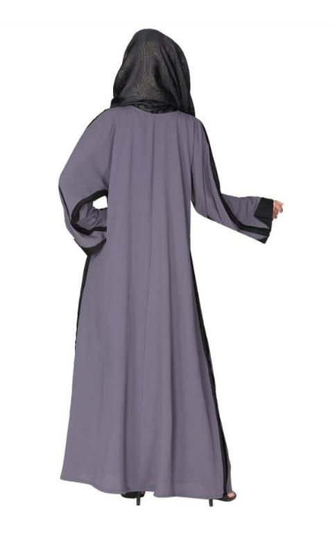 Smart Casual Shrug Style Dark Grey Abaya