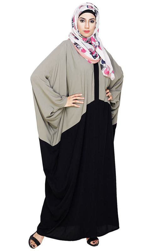 Spiffy Black and Dead Mint Kaftan (Made-To-Order)