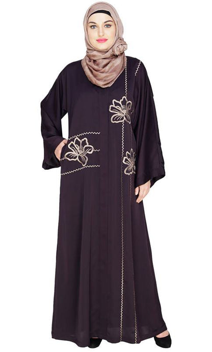 Stellar Dark Purple Style Abaya (Made-To-Order)