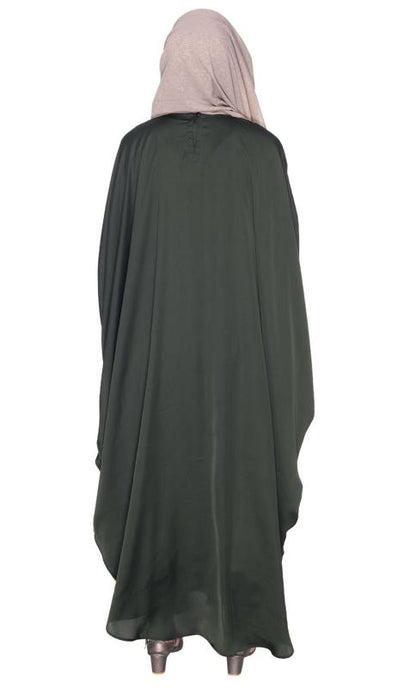 Strikingly Beautiful Oilve Green Embroidered Kaftan (Made-To-Order)