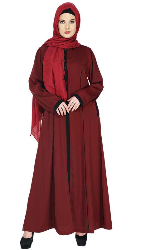 Trendy Coral Casual Abaya