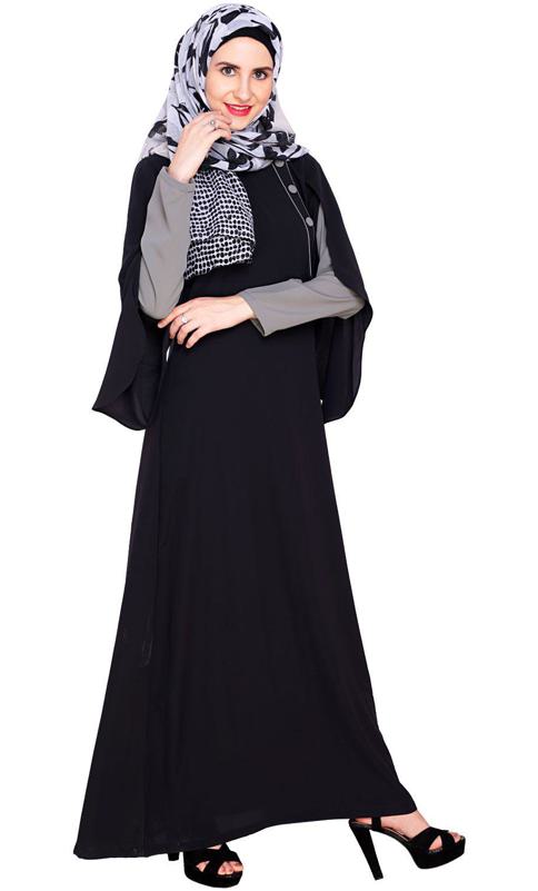 Tulip Sleeved Side Open Abaya