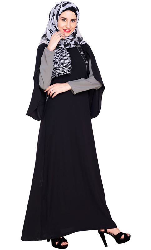 Tulip Sleeved Side Open Abaya (Made-To-Order)