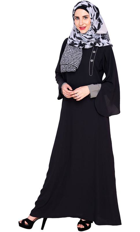 Tulip Sleeved Side Open Abaya