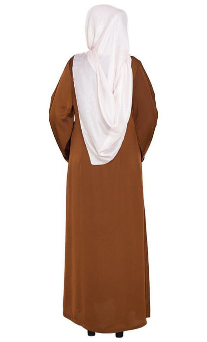 Wispy Tawny Brown Dubai Style Abaya