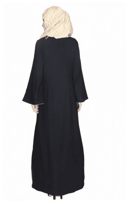 Beautiful Embroidered Black Abaya (Made-To-Order)