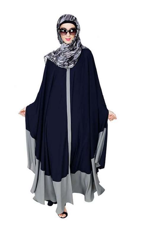 Colour Block Blue Irani Kaftan
