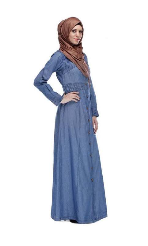 New model 2025 denim abaya