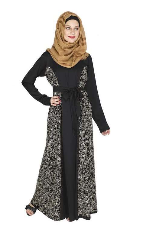 Opulent Black Velt Abaya (Made-To-Order)