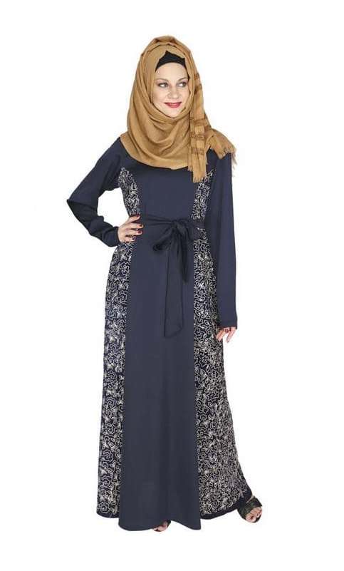 Opulent Blue Velt Abaya