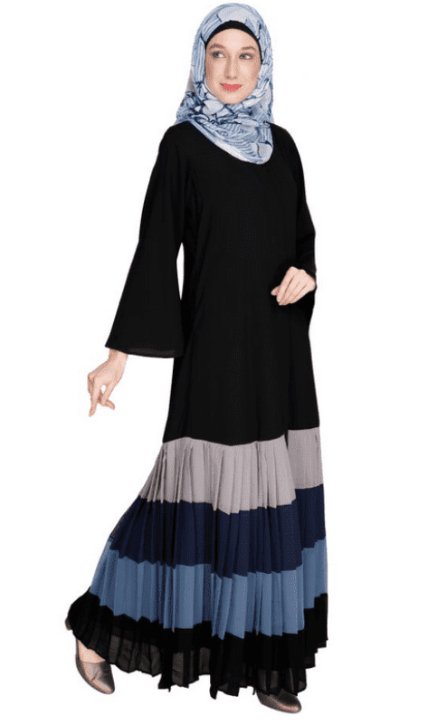 Pleated Multi Color Abaya (Made-To-Order)
