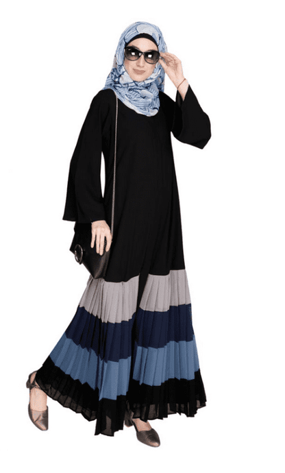Pleated Multi Color Abaya (Made-To-Order)