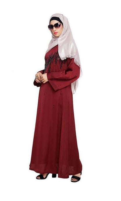 Stardust Wine Dubai Style Abaya