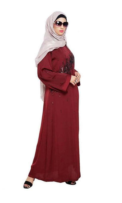 Stardust Wine Dubai Style Abaya