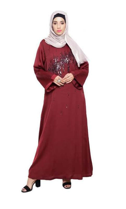 Stardust Wine Dubai Style Abaya