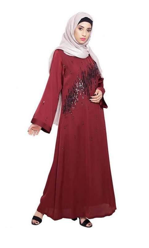 Stardust Wine Dubai Style Abaya