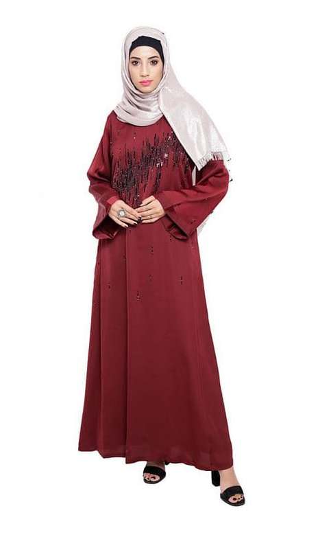 Stardust Wine Dubai Style Abaya