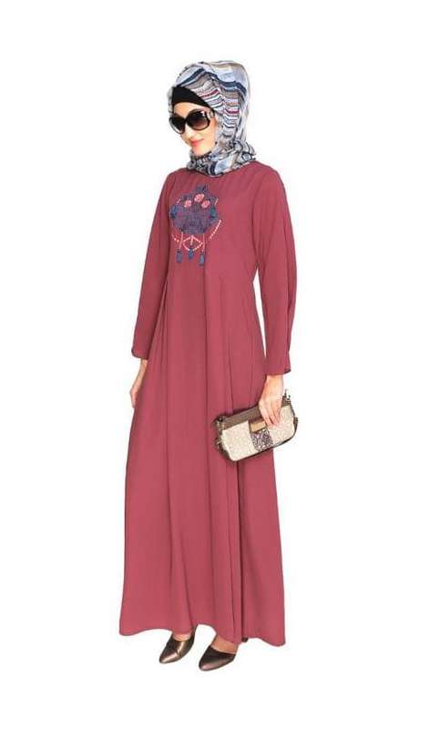 Tassels Detail Onion Pink Abaya