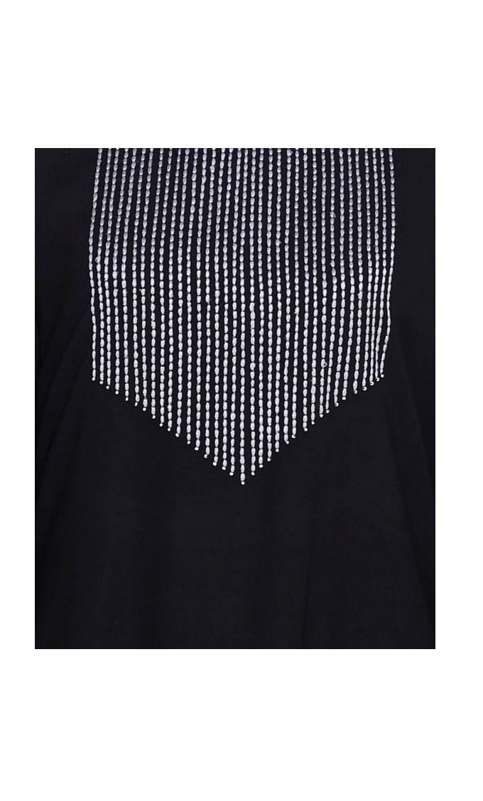 Whimsical Embroidered Black Dubai Style Abaya