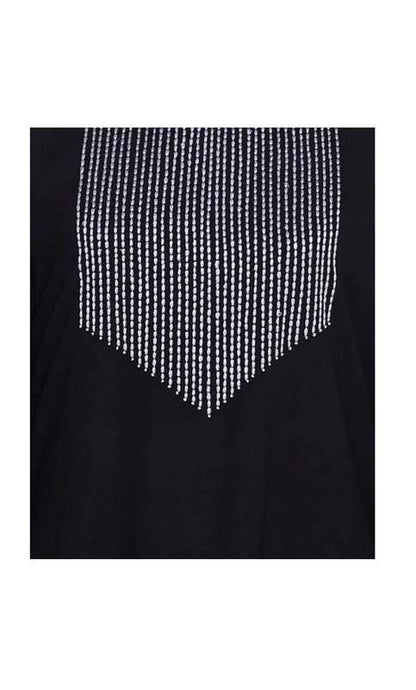 Whimsical Embroidered Black Dubai Style Abaya
